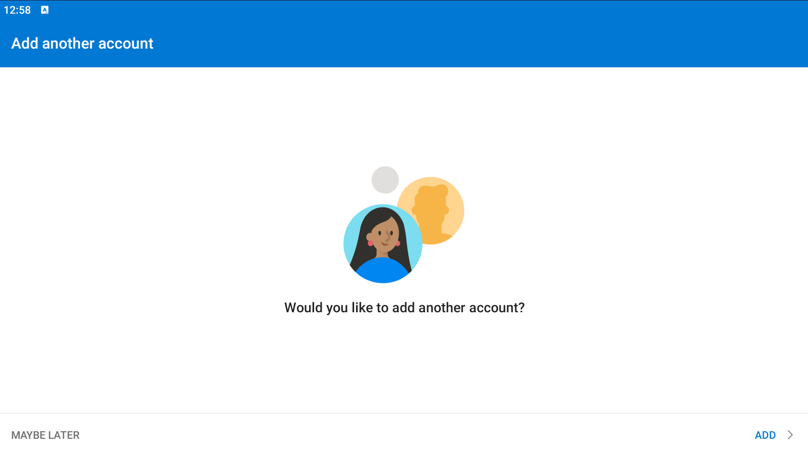 Option to add an additional account