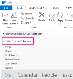 Shared Mailbox Folder